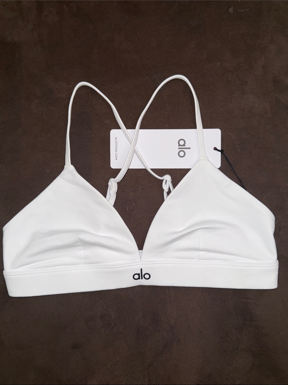 ALO Yoga White Splendor Bra - Small